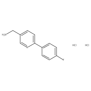 (6-(4-Fluorophenyl)pyridin-3-yl)methanamine dihydrochloride Structure