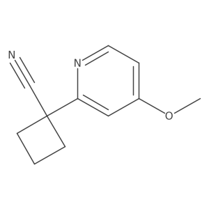 1-(4-Methoxypyridin-2-yl)cyclobutane-1-carbonitrile结构式