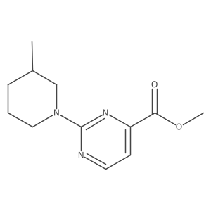 Methyl 2-(3-methylpiperidin-1-yl)pyrimidine-4-carboxylate结构式