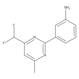3-[4-(Difluoromethyl)-6-methylpyrimidin-2-yl]aniline Structure