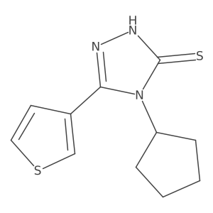 4-cyclopentyl-5-(thiophen-3-yl)-4H-1,2,4-triazole-3-thiol结构式