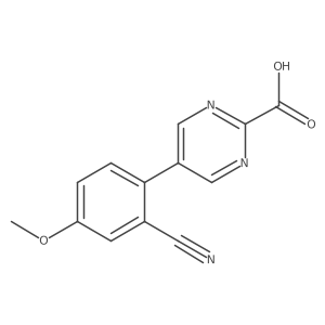5-(2-Cyano-4-methoxyphenyl)pyrimidine-2-carboxylic acid Structure