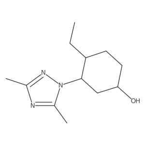 3-(dimethyl-1H-1,2,4-triazol-1-yl)-4-ethylcyclohexan-1-ol结构式