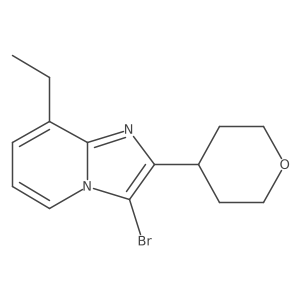 3-Bromo-8-ethyl-2-(oxan-4-yl)imidazo[1,2-a]pyridine Structure