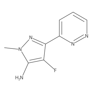 4-fluoro-1-methyl-3-(pyridazin-3-yl)-1H-pyrazol-5-amine Structure