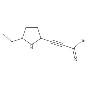 3-(5-Ethylpyrrolidin-2-yl)prop-2-ynoic acid结构式