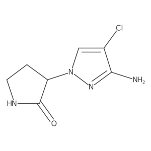 3-(3-amino-4-chloro-1H-pyrazol-1-yl)pyrrolidin-2-one Structure