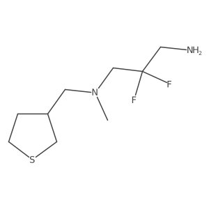 (3-Amino-2,2-difluoropropyl)(methyl)[(thiolan-3-yl)methyl]amine Structure