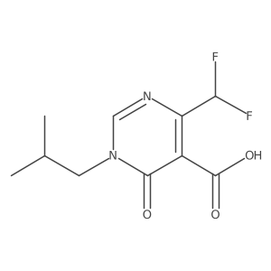 4-(Difluoromethyl)-1-(2-methylpropyl)-6-oxo-1,6-dihydropyrimidine-5-carboxylic acid Structure