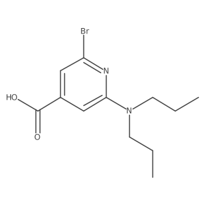 2-Bromo-6-(dipropylamino)pyridine-4-carboxylic acid结构式