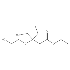 Ethyl 3-(aminomethyl)-3-(2-hydroxyethoxy)pentanoate结构式