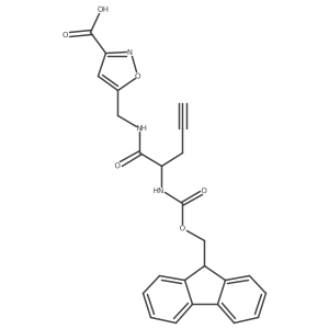 5-{[2-({[(9H-fluoren-9-yl)methoxy]carbonyl}amino)pent-4-ynamido]methyl}-1,2-oxazole-3-carboxylic acid结构式