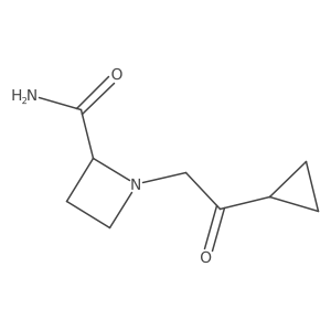 1-(2-Cyclopropyl-2-oxoethyl)azetidine-2-carboxamide结构式