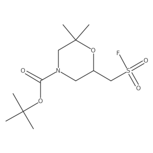 Tert-butyl 6-[(fluorosulfonyl)methyl]-2,2-dimethylmorpholine-4-carboxylate结构式
