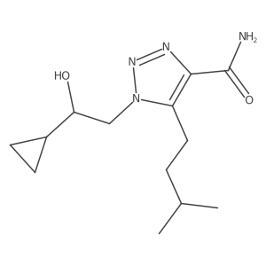 1-(2-cyclopropyl-2-hydroxyethyl)-5-(3-methylbutyl)-1H-1,2,3-triazole-4-carboxamide结构式