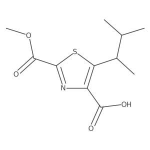 2-(Methoxycarbonyl)-5-(3-methylbutan-2-yl)-1,3-thiazole-4-carboxylic acid Structure