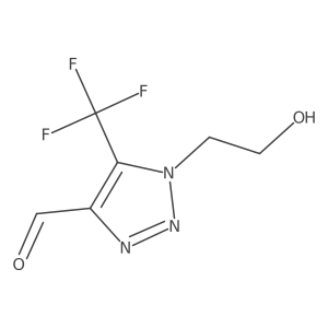 1-(2-hydroxyethyl)-5-(trifluoromethyl)-1H-1,2,3-triazole-4-carbaldehyde Structure