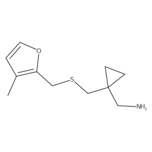[1-({[(3-Methylfuran-2-yl)methyl]sulfanyl}methyl)cyclopropyl]methanamine Structure