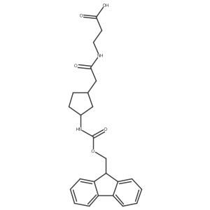 3-{2-[3-({[(9H-fluoren-9-yl)methoxy]carbonyl}amino)cyclopentyl]acetamido}propanoic acid Structure