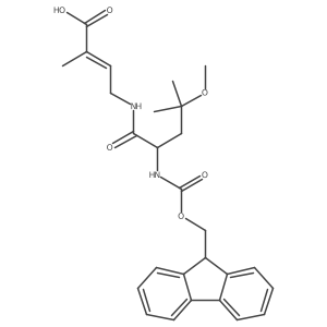4-[2-({[(9H-fluoren-9-yl)methoxy]carbonyl}amino)-4-methoxy-4-methylpentanamido]-2-methylbut-2-enoic acid Structure