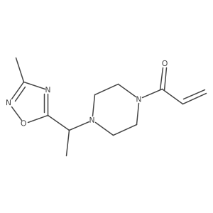 1-(4-(1-(3-Methyl-1,2,4-oxadiazol-5-yl)ethyl)piperazin-1-yl)prop-2-en-1-one结构式