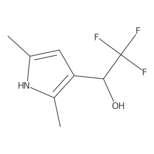 (1S)-1-(2,5-dimethyl-1H-pyrrol-3-yl)-2,2,2-trifluoroethan-1-ol结构式