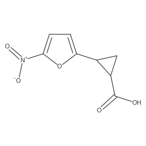 rac-(1R,2R)-2-(5-nitrofuran-2-yl)cyclopropane-1-carboxylic acid Structure