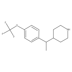 4-{1-[4-(Trifluoromethoxy)phenyl]ethyl}piperidine结构式
