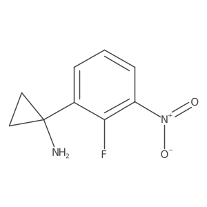 1-(2-Fluoro-3-nitrophenyl)cyclopropan-1-amine结构式