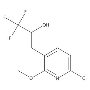 3-(6-Chloro-2-methoxypyridin-3-yl)-1,1,1-trifluoropropan-2-ol结构式