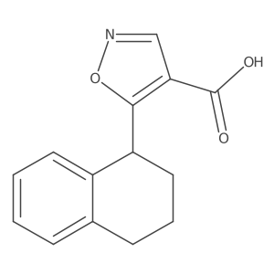 5-(1,2,3,4-Tetrahydronaphthalen-1-yl)-1,2-oxazole-4-carboxylic acid结构式