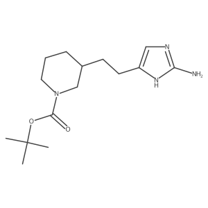 tert-butyl 3-[2-(2-amino-1H-imidazol-5-yl)ethyl]piperidine-1-carboxylate结构式