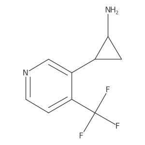2-[4-(Trifluoromethyl)pyridin-3-yl]cyclopropan-1-amine结构式