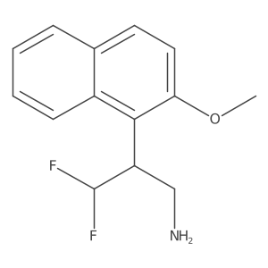 3,3-Difluoro-2-(2-methoxynaphthalen-1-yl)propan-1-amine结构式