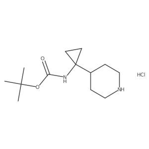 Tert-butyl N-(1-piperidin-4-ylcyclopropyl)carbamate;hydrochloride Structure