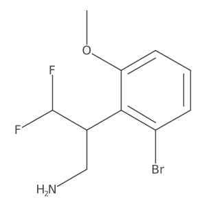 2-(2-Bromo-6-methoxyphenyl)-3,3-difluoropropan-1-amine Structure