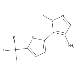 1-methyl-5-[5-(trifluoromethyl)thiophen-2-yl]-1H-pyrazol-4-amine Structure