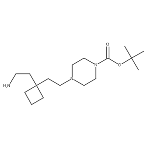 Tert-butyl 4-{2-[1-(2-aminoethyl)cyclobutyl]ethyl}piperazine-1-carboxylate Structure