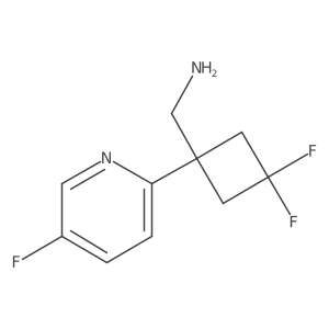 [3,3-Difluoro-1-(5-fluoropyridin-2-yl)cyclobutyl]methanamine结构式