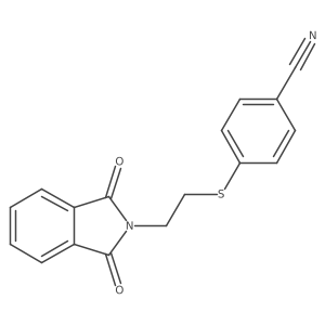 4-{[2-(1,3-Dioxo-1,3-dihydro-2H-isoindol-2-yl)ethyl]sulfanyl}benzonitrile Structure