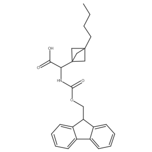 2-(3-Butyl-1-bicyclo[1.1.1]pentanyl)-2-(9H-fluoren-9-ylmethoxycarbonylamino)acetic acid结构式
