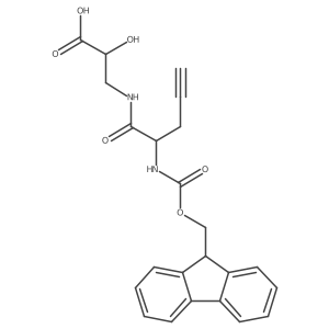 (2S)-3-[2-({[(9H-fluoren-9-yl)methoxy]carbonyl}amino)pent-4-ynamido]-2-hydroxypropanoic acid Structure