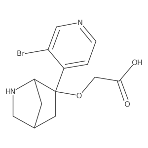 2-{[6-(3-Bromopyridin-4-yl)-2-azabicyclo[2.2.1]heptan-6-yl]oxy}acetic acid结构式