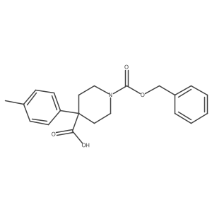1-[(Benzyloxy)carbonyl]-4-(4-methylphenyl)piperidine-4-carboxylic acid结构式