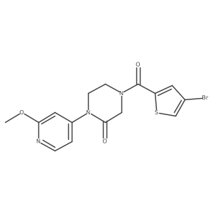 4-(4-Bromothiophene-2-carbonyl)-1-(2-methoxypyridin-4-yl)piperazin-2-one Structure
