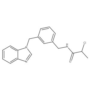 N-({3-[(1H-1,3-benzodiazol-1-yl)methyl]phenyl}methyl)-2-chloropropanamide Structure