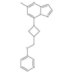 3-[(1-{5-Methylpyrazolo[1,5-a]pyrimidin-7-yl}azetidin-3-yl)methoxy]pyridine Structure