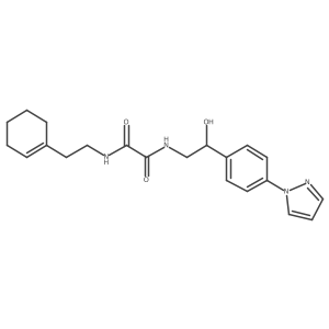 N'-[2-(cyclohex-1-en-1-yl)ethyl]-N-{2-hydroxy-2-[4-(1H-pyrazol-1-yl)phenyl]ethyl}ethanediamide Structure