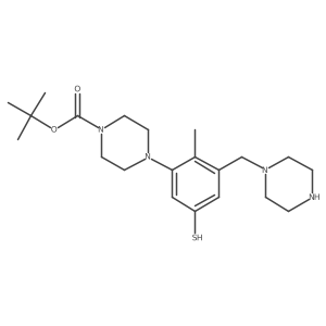 Tert-butyl 4-{2-methyl-3-[(piperazin-1-yl)methyl]-5-sulfanylphenyl}piperazine-1-carboxylate结构式