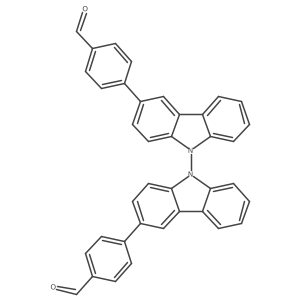 4,4'-([9,9'-Bicarbazole]-3,3'-diyl)dibenzaldehyde Structure